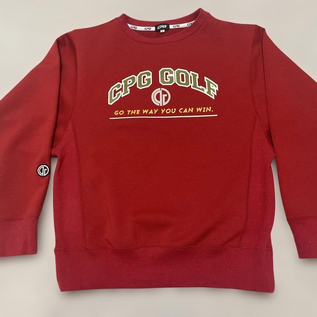美品 CPG GOLF シーピージーゴルフ 赤 トレーナー ダンボールニット 2