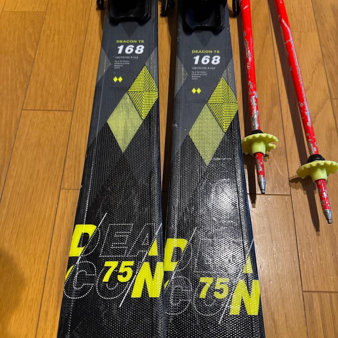 HEADブーツ、volkl168cm板、LEKIストック、ビンディング4点セット