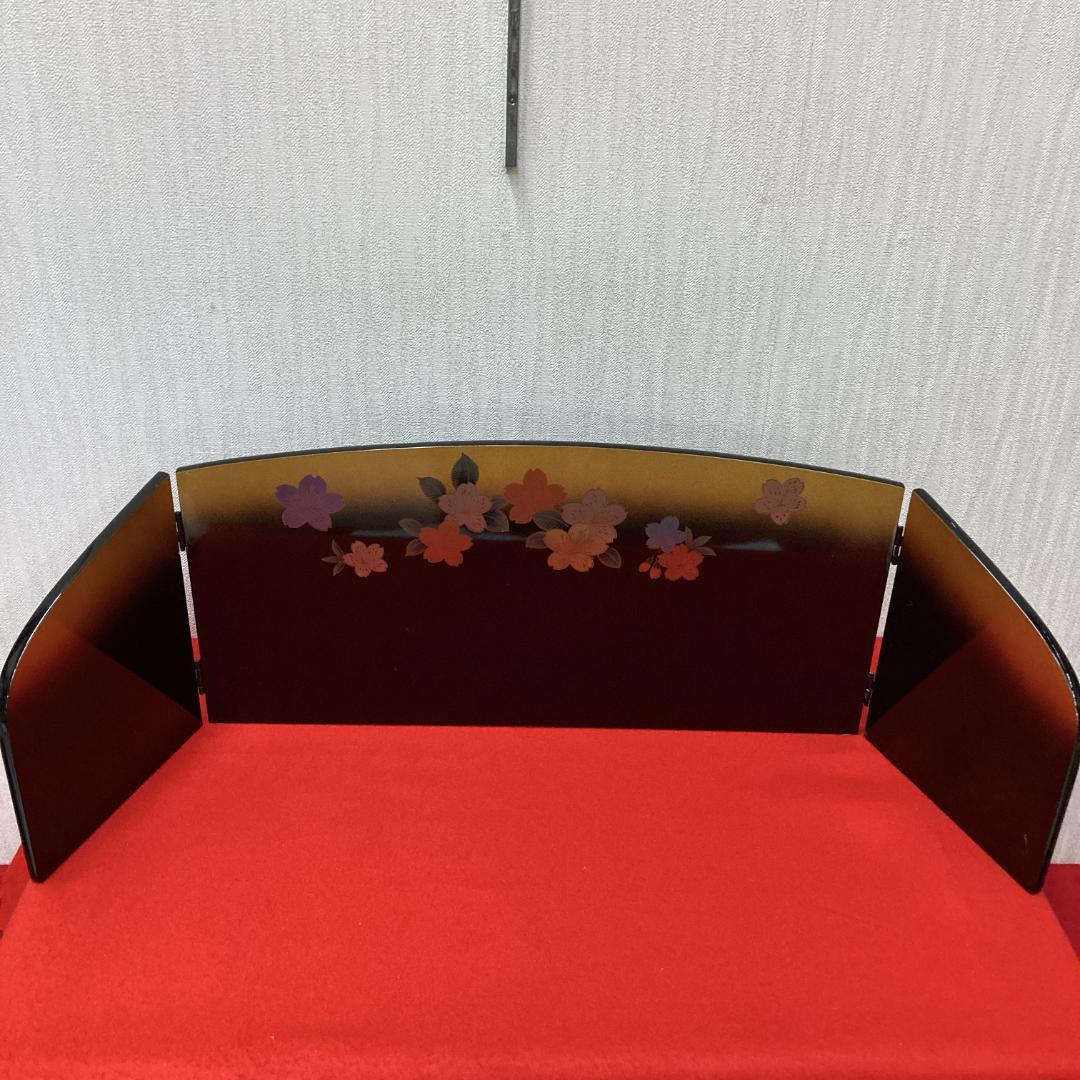 ３SB-1 可愛い桜　三月屏風　高さ24㎝位　雛人形屏風　ひな屏風　雛飾り屏風