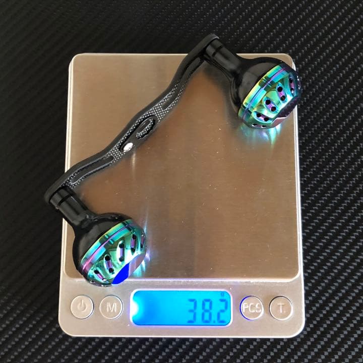 超軽量シマノ用カーボンハンドル パワーハンドルノブ セット　オーロラ