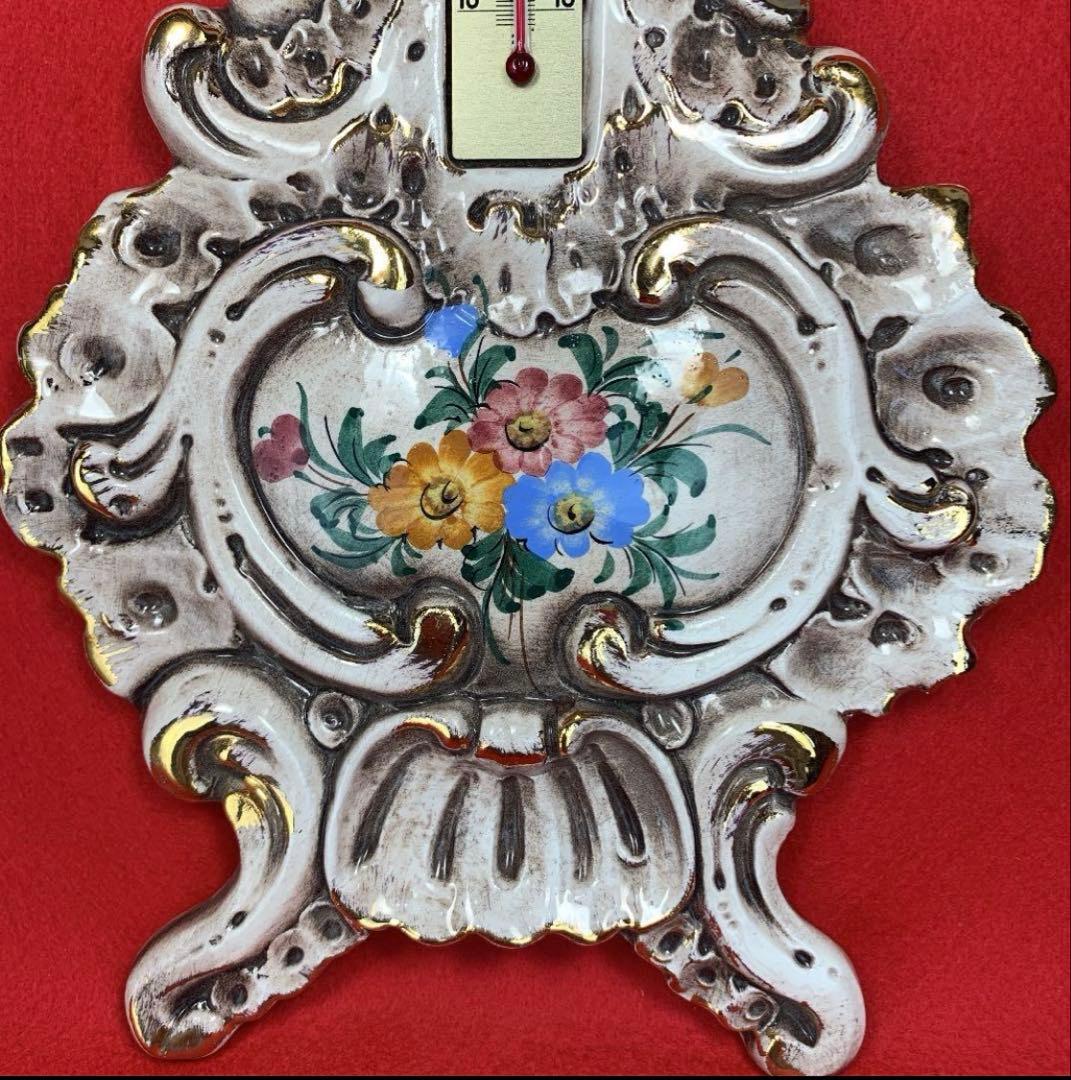 美品　カポディモンテ？イタリア　温度計