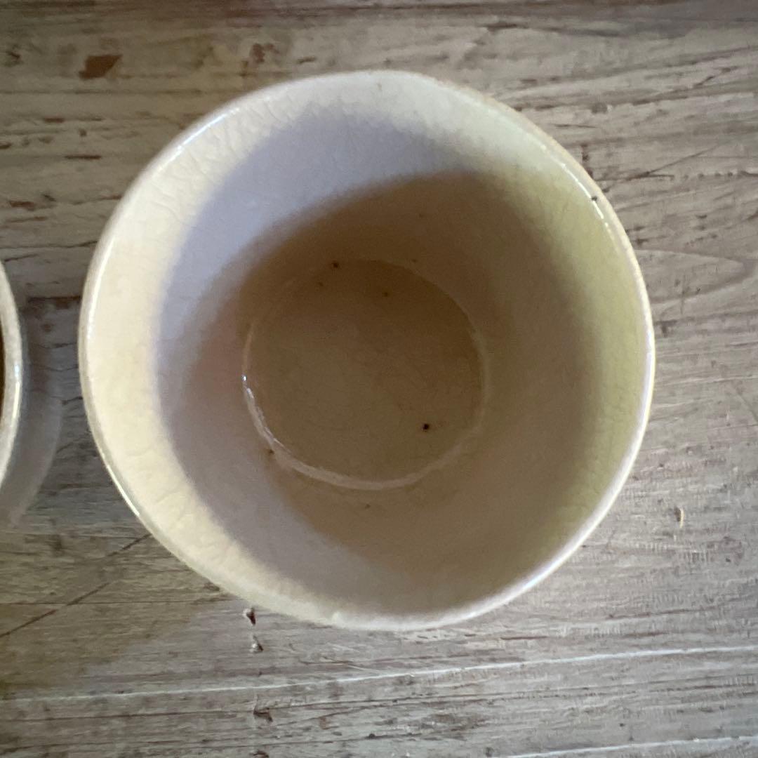 実家整理　古い小ぶりな煎茶碗五客 c