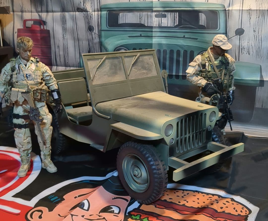 1/6 12インチ 第二次世界大戦アメリカ軍ジープウィリスMB カスタム迷彩