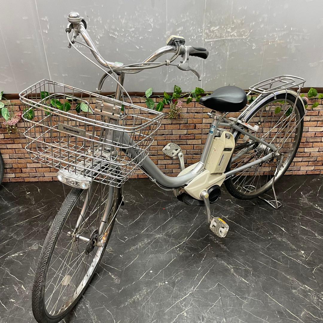 【64】電動自転車 YAMAHA PAS シルバー 26インチ