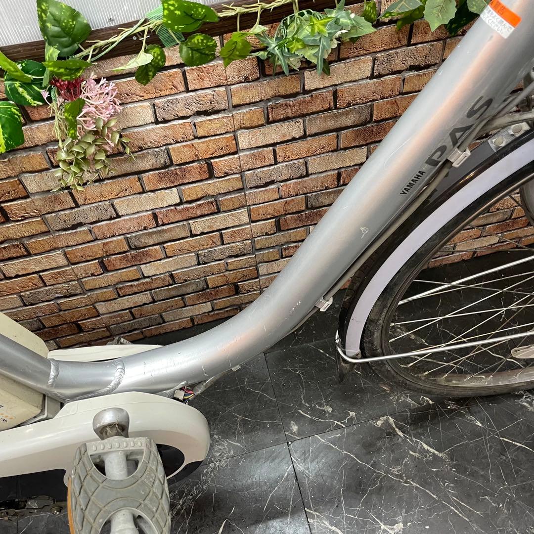【64】電動自転車 YAMAHA PAS シルバー 26インチ