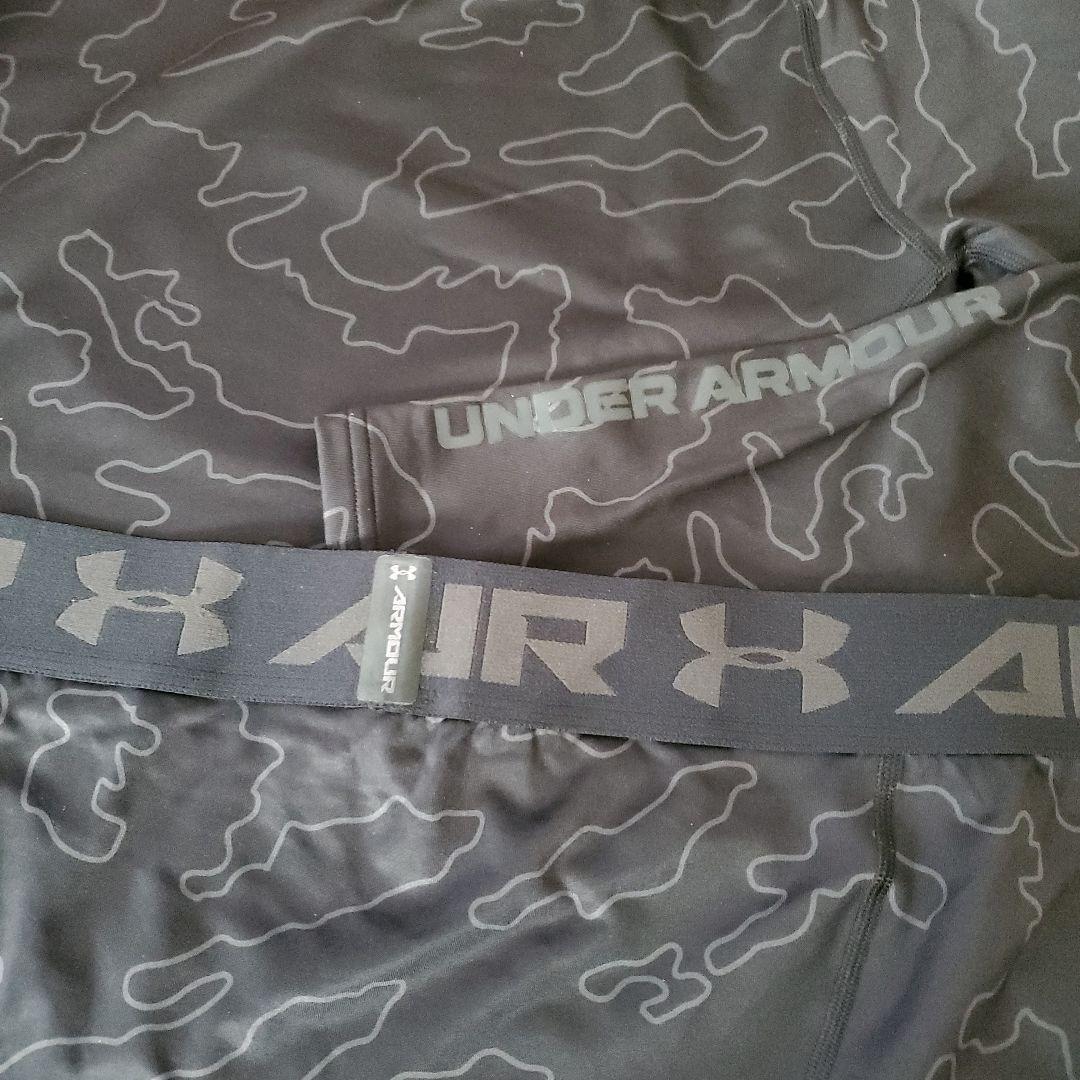 UNDER ARMOUR インナー上下 3XL ブラック迷彩