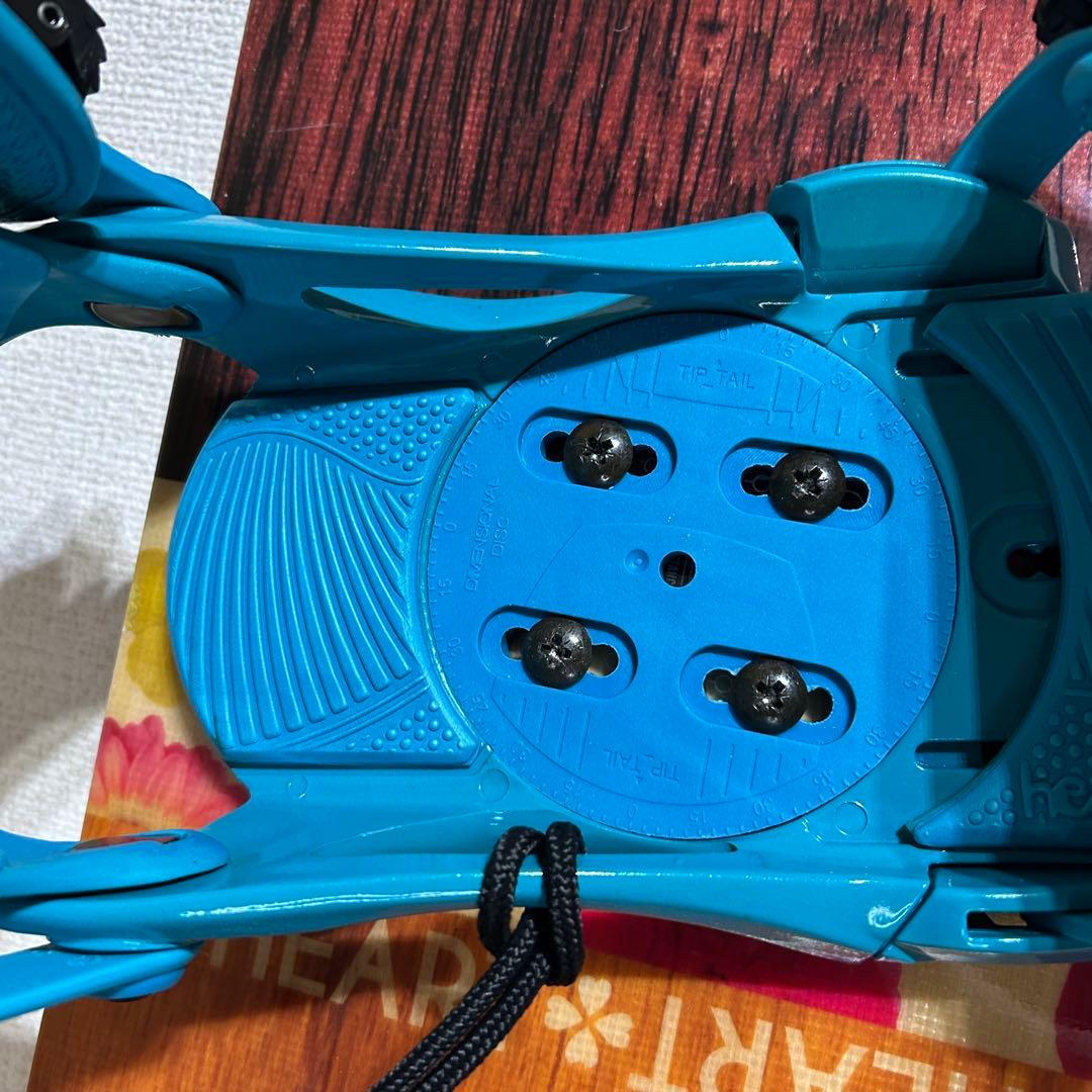 ヘッド HEART キャンバー ビンディング S スノーボード 花柄 極美品