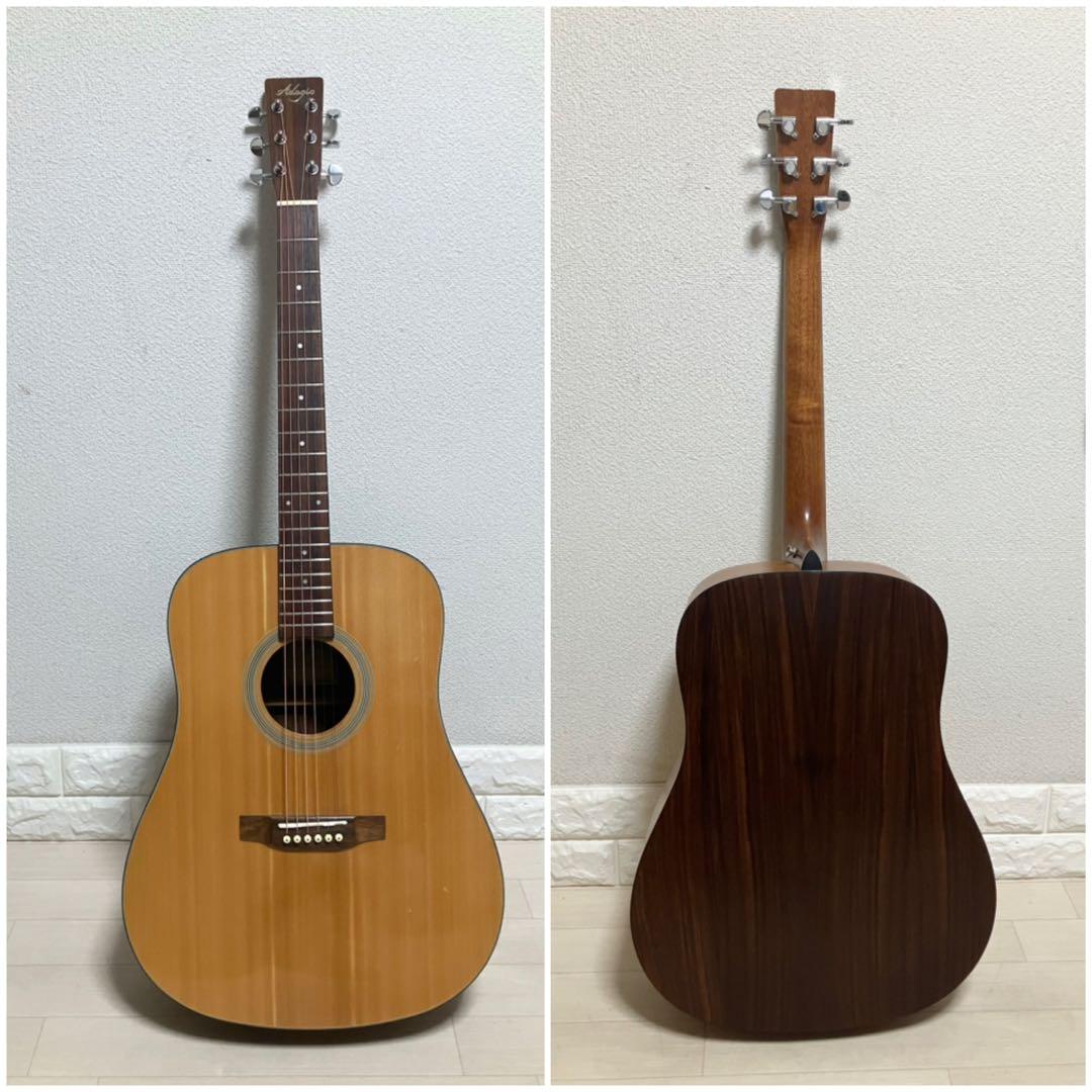 【弦新品】Adagio DA-1 アコースティックギター/背負えるバック付き