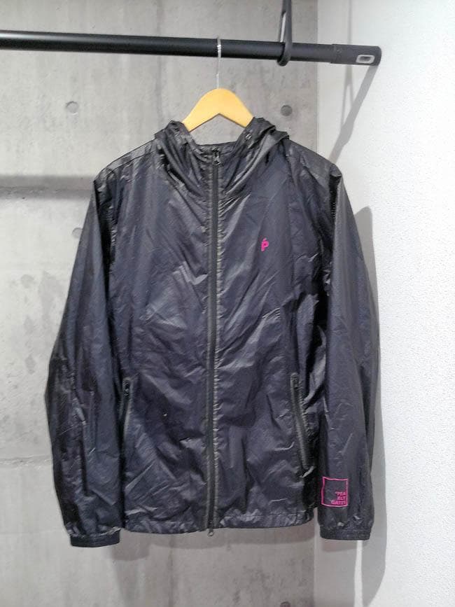 美品 パーリーゲイツ PERTEX 撥水 フルジップ ジャケット 5 ゴルフ 黒