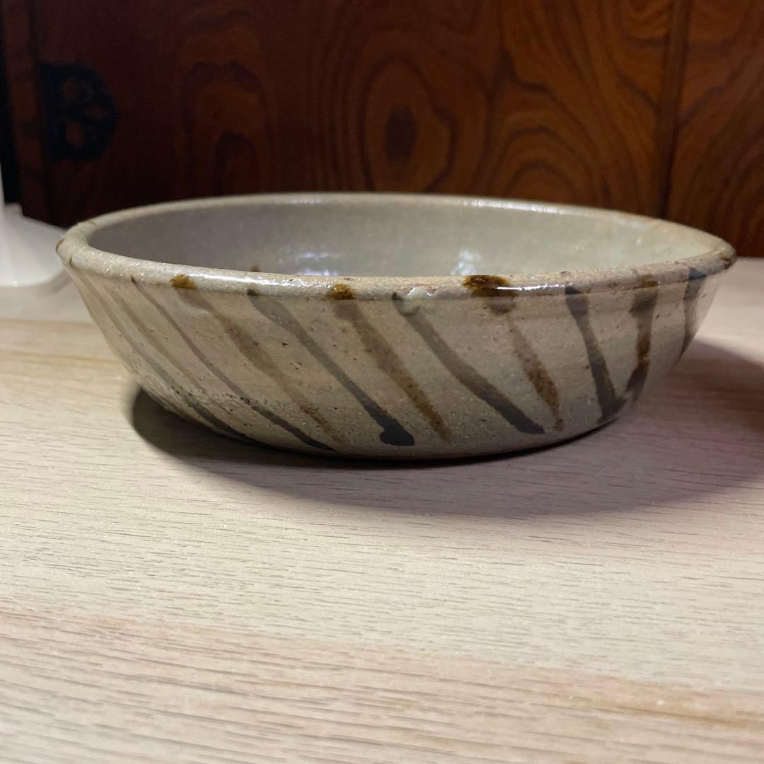 益子焼　浜田庄司　鐡絵丸紋鉢　箱なし