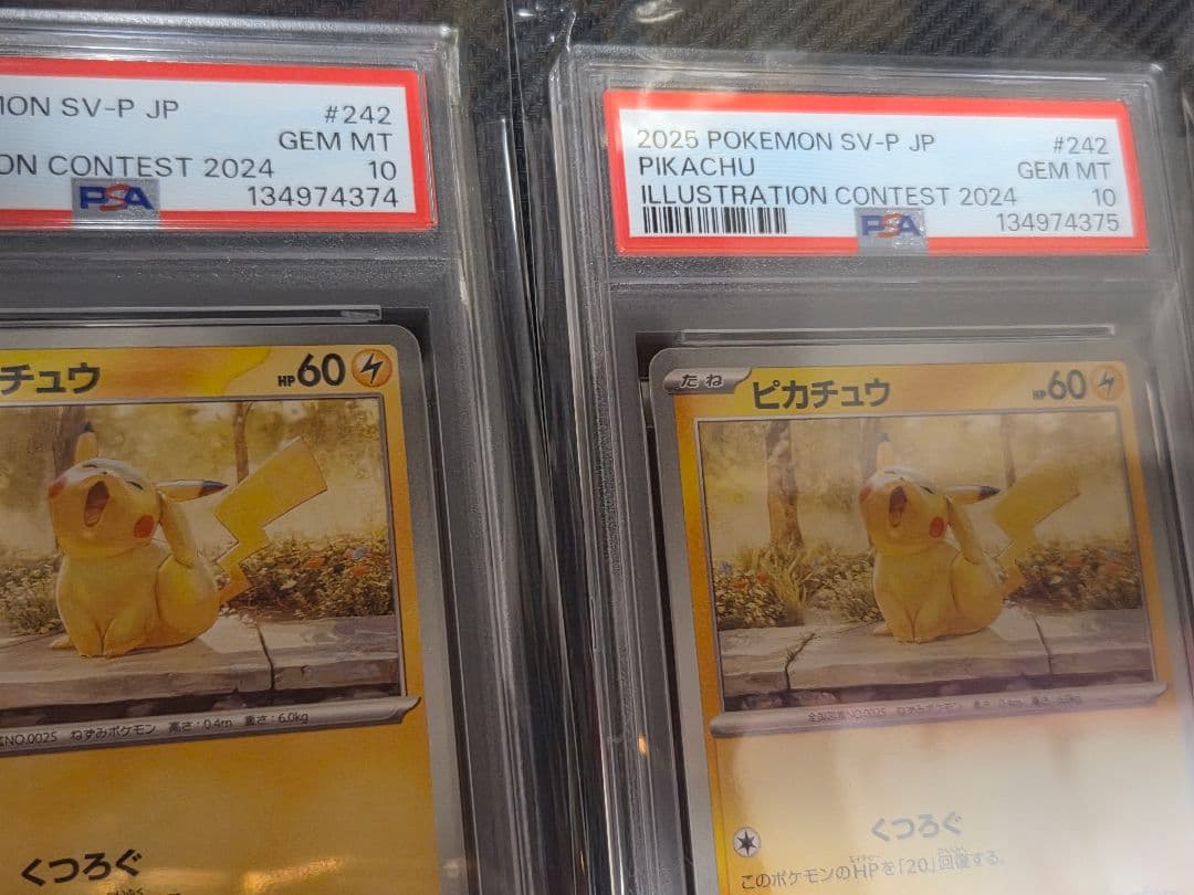 【PSA10】【5連番】ピカチュウ プロモ 242/SV-P イラストコンテスト
