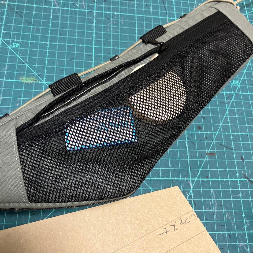 ハンドメイドフレームバッグ　X-PAC X-10 スレート　ハーフサイズ