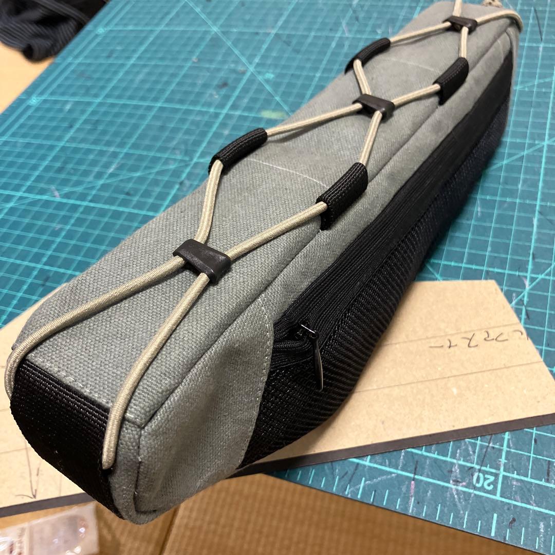 ハンドメイドフレームバッグ　X-PAC X-10 スレート　ハーフサイズ