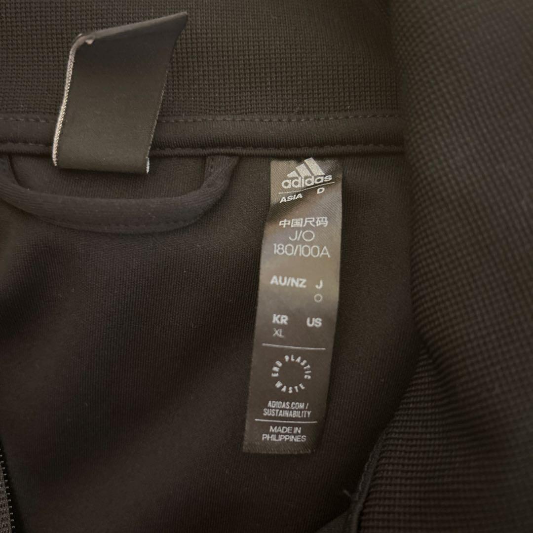 adidas ブラック ジャージジャケット XL