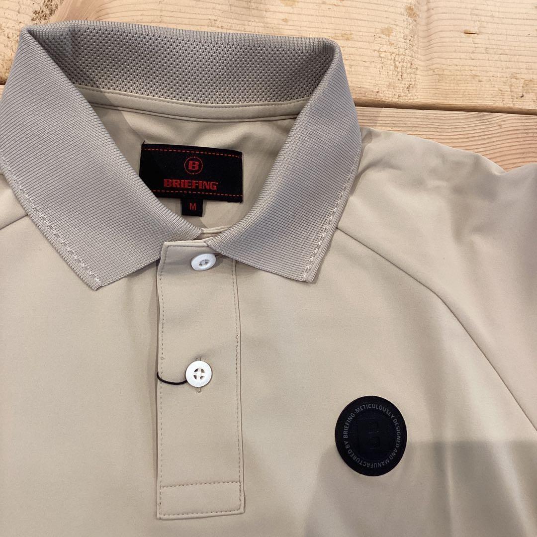 新品　正規品　BRIEFING BACK LOGO LINE POLO ベージュ