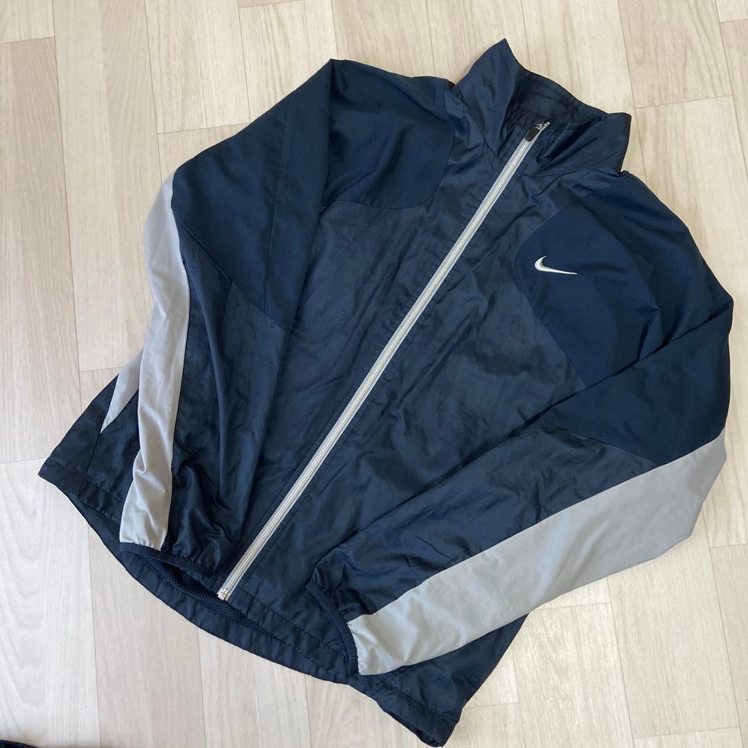 NIKE ナイキ L ナイロンセットアップ 紺色