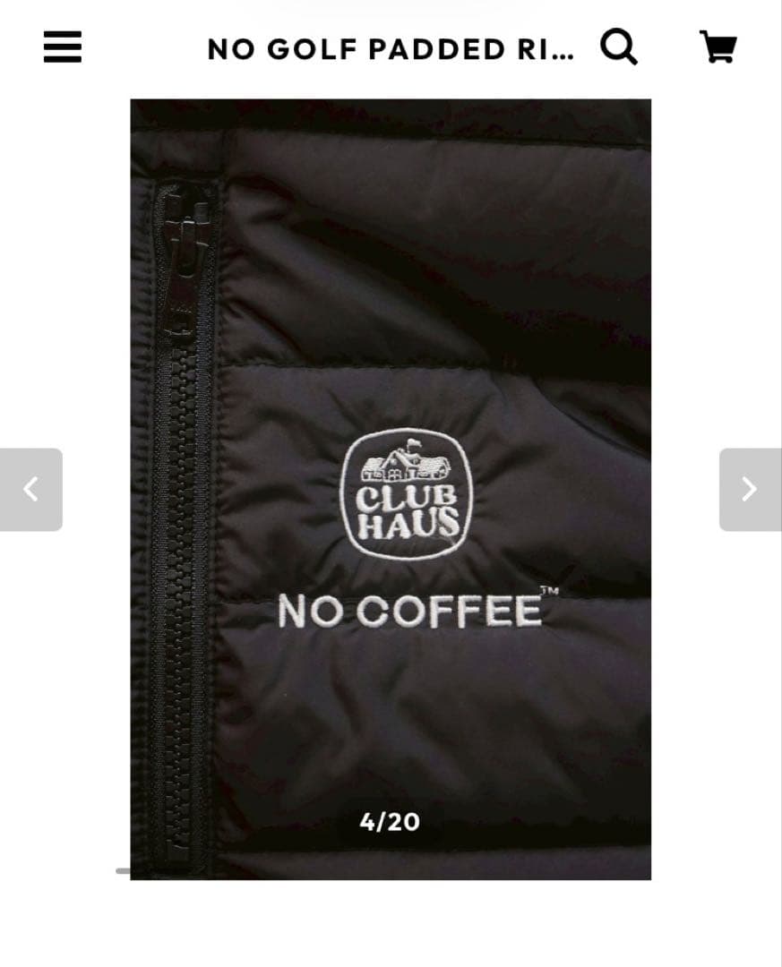 NO GOLF ベスト L clubhaus クラブハウス　no coffee