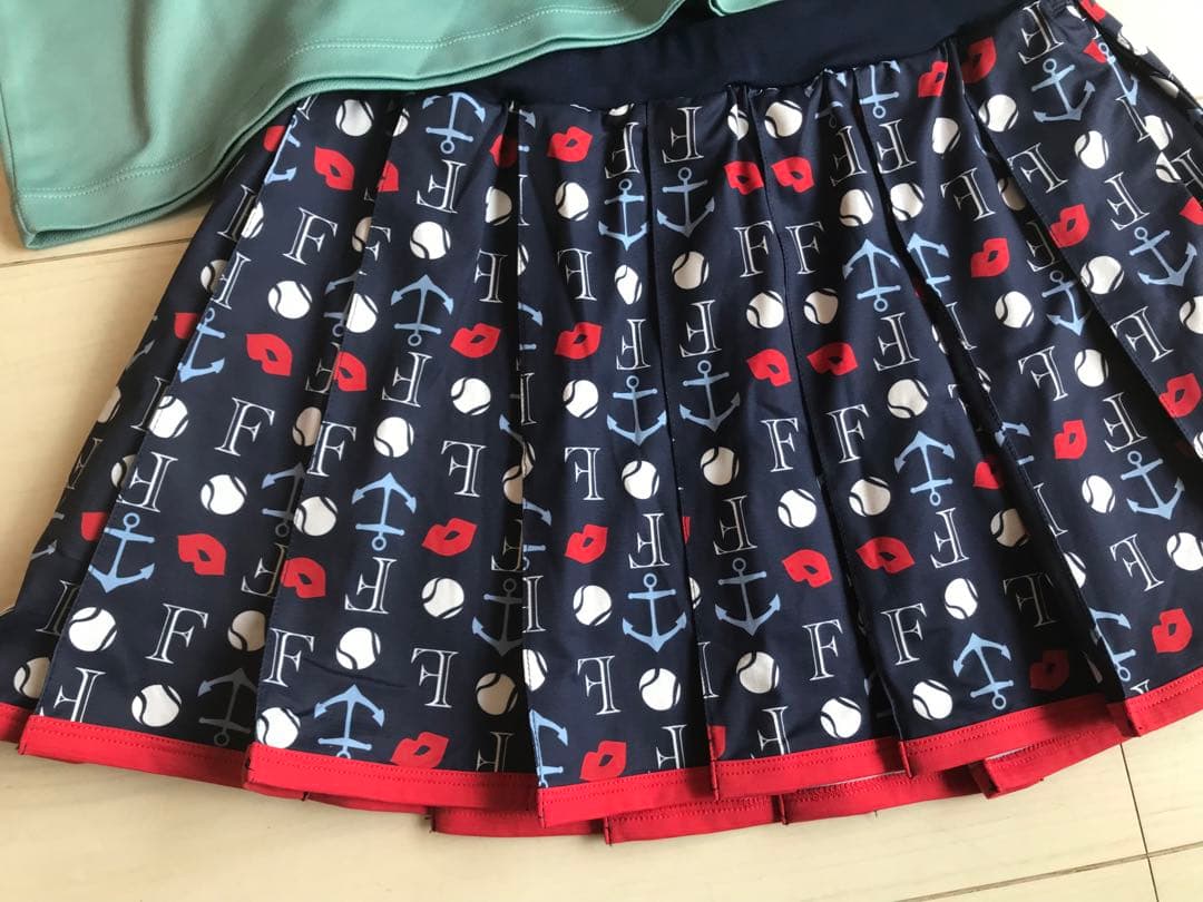 新品&美品＊FILAフィラ＊可愛いプリーツスコート+トップス上下セットアップ