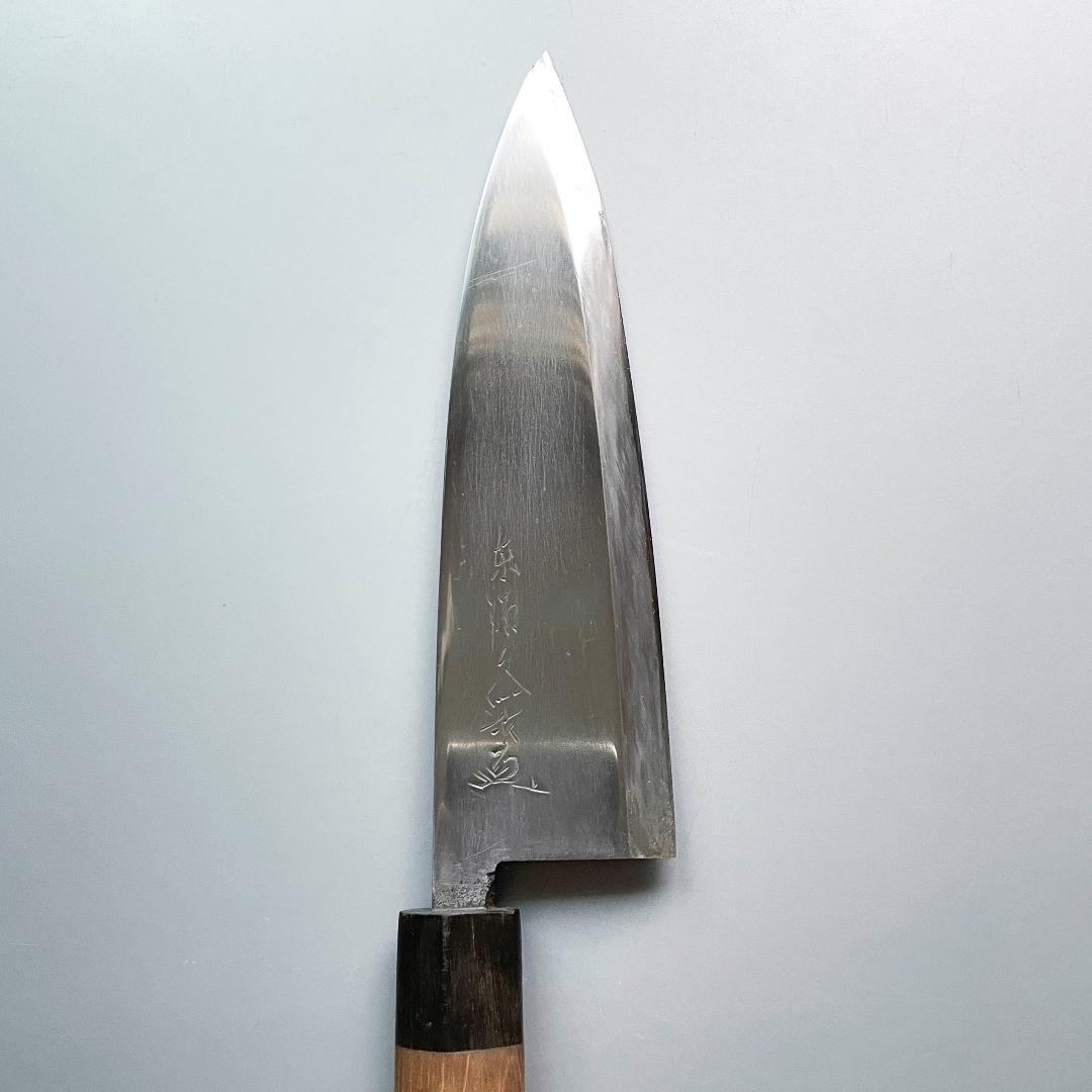 東源久一 出刃包丁 6.5寸（刃渡り193cm） 水牛柄