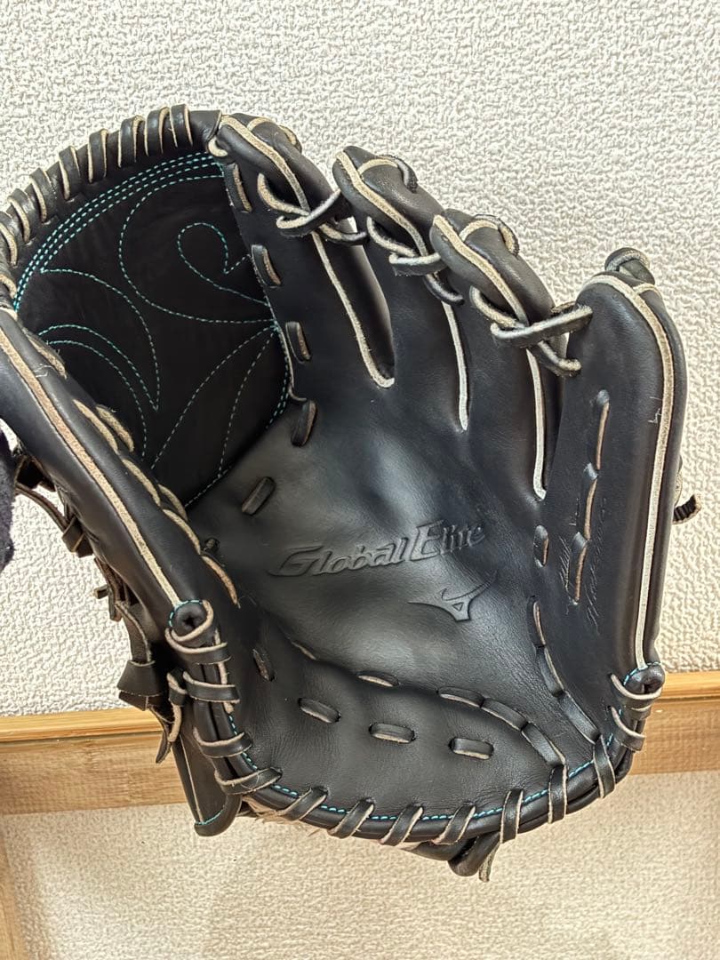 【美品】ダイバーシティブルー 投手用 野球 グローブ 軟式 ミズノ
