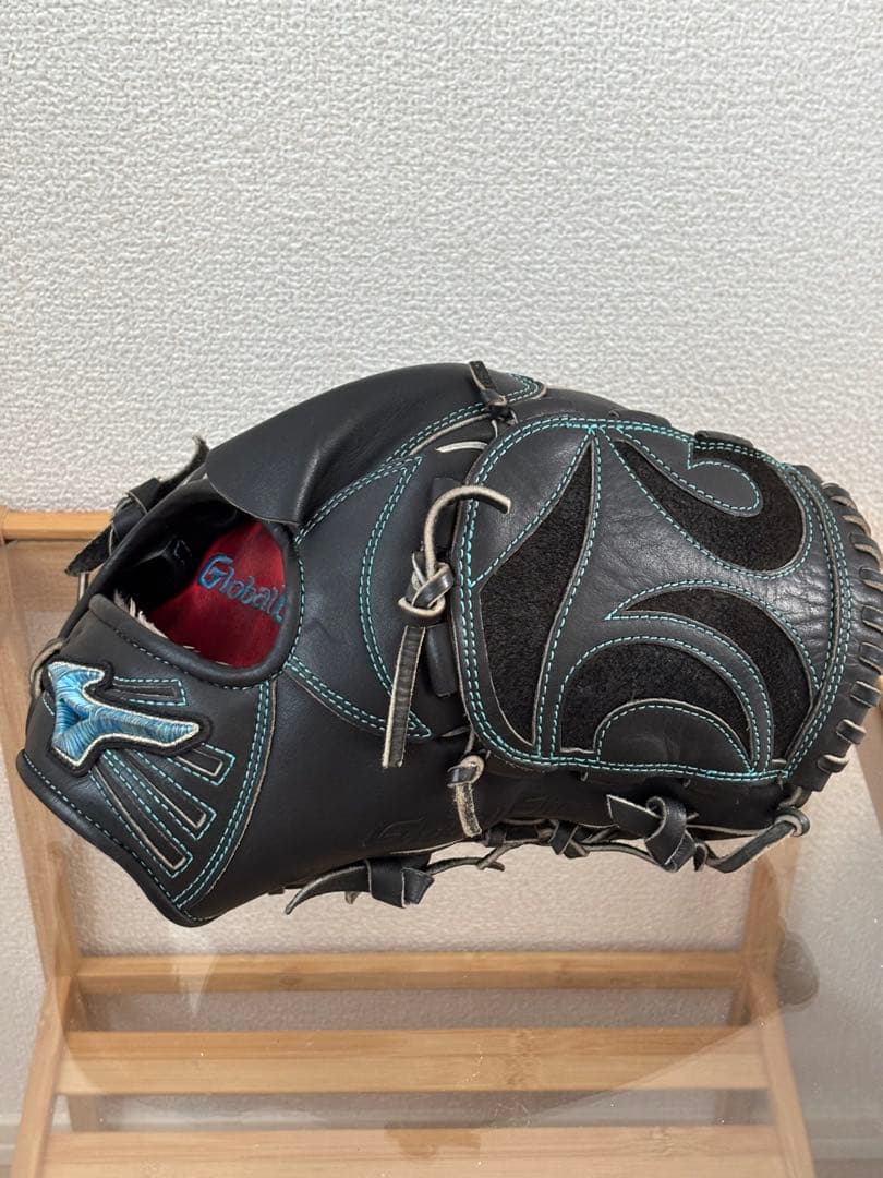 【美品】ダイバーシティブルー 投手用 野球 グローブ 軟式 ミズノ