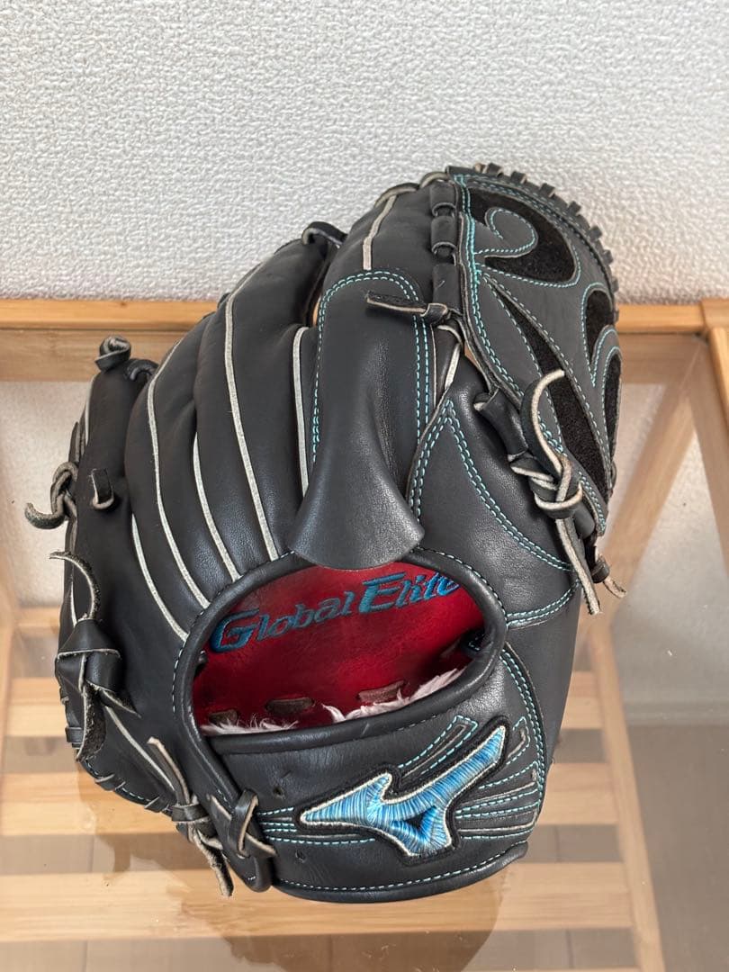 【美品】ダイバーシティブルー 投手用 野球 グローブ 軟式 ミズノ