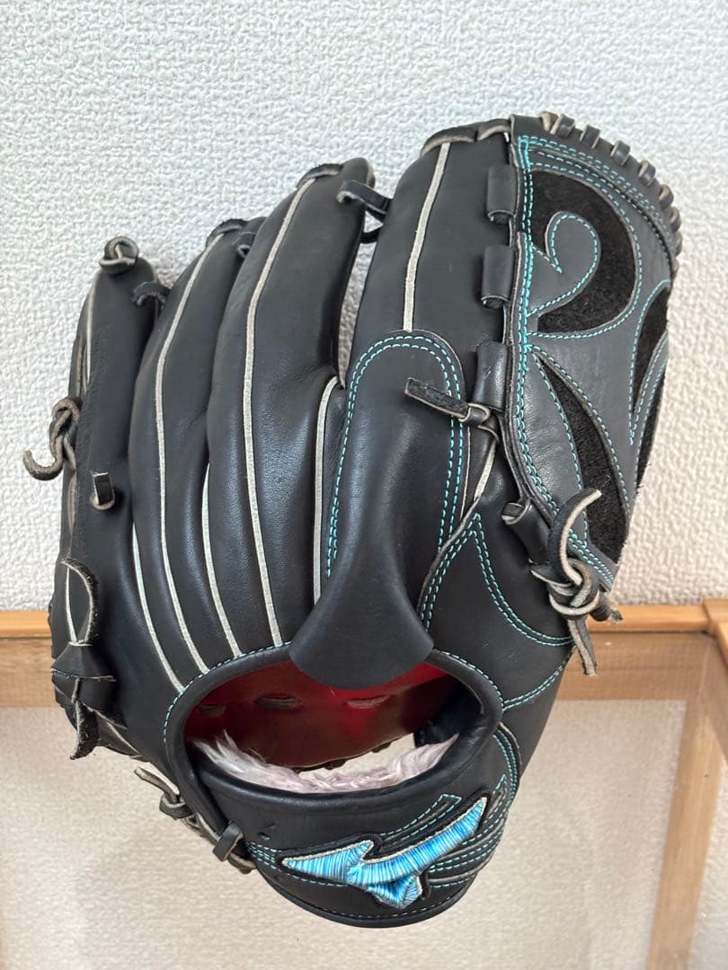 【美品】ダイバーシティブルー 投手用 野球 グローブ 軟式 ミズノ
