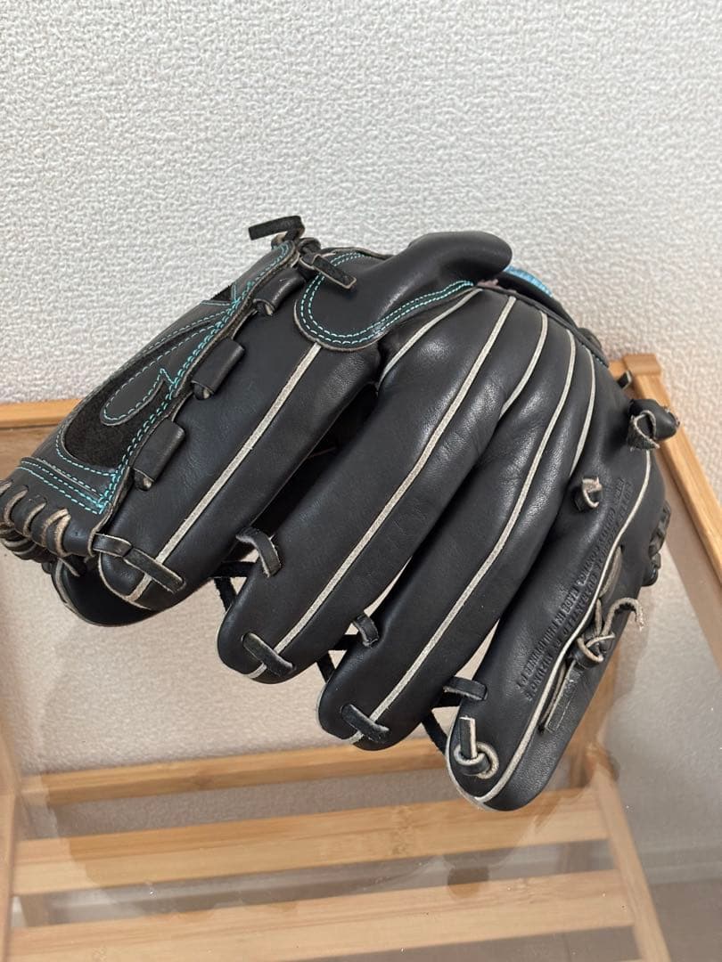 【美品】ダイバーシティブルー 投手用 野球 グローブ 軟式 ミズノ