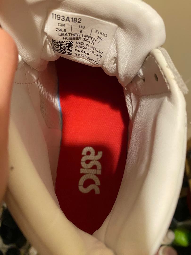ASICS バスケットボールシューズ ハイカット レッド　GEL-PTG