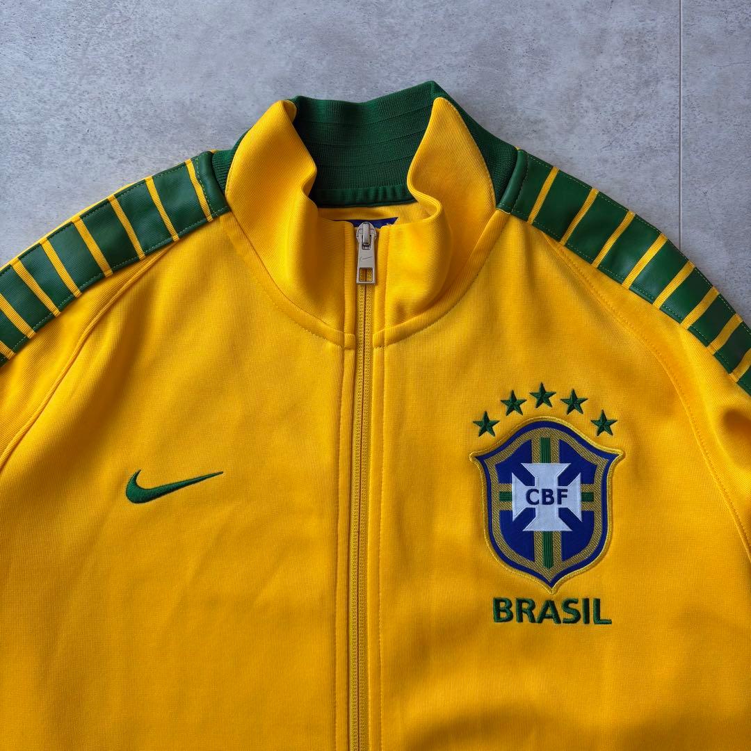 美品 サッカー ブラジル代表 トラックジャケット ジャージ Mサイズ ロゴ刺繍