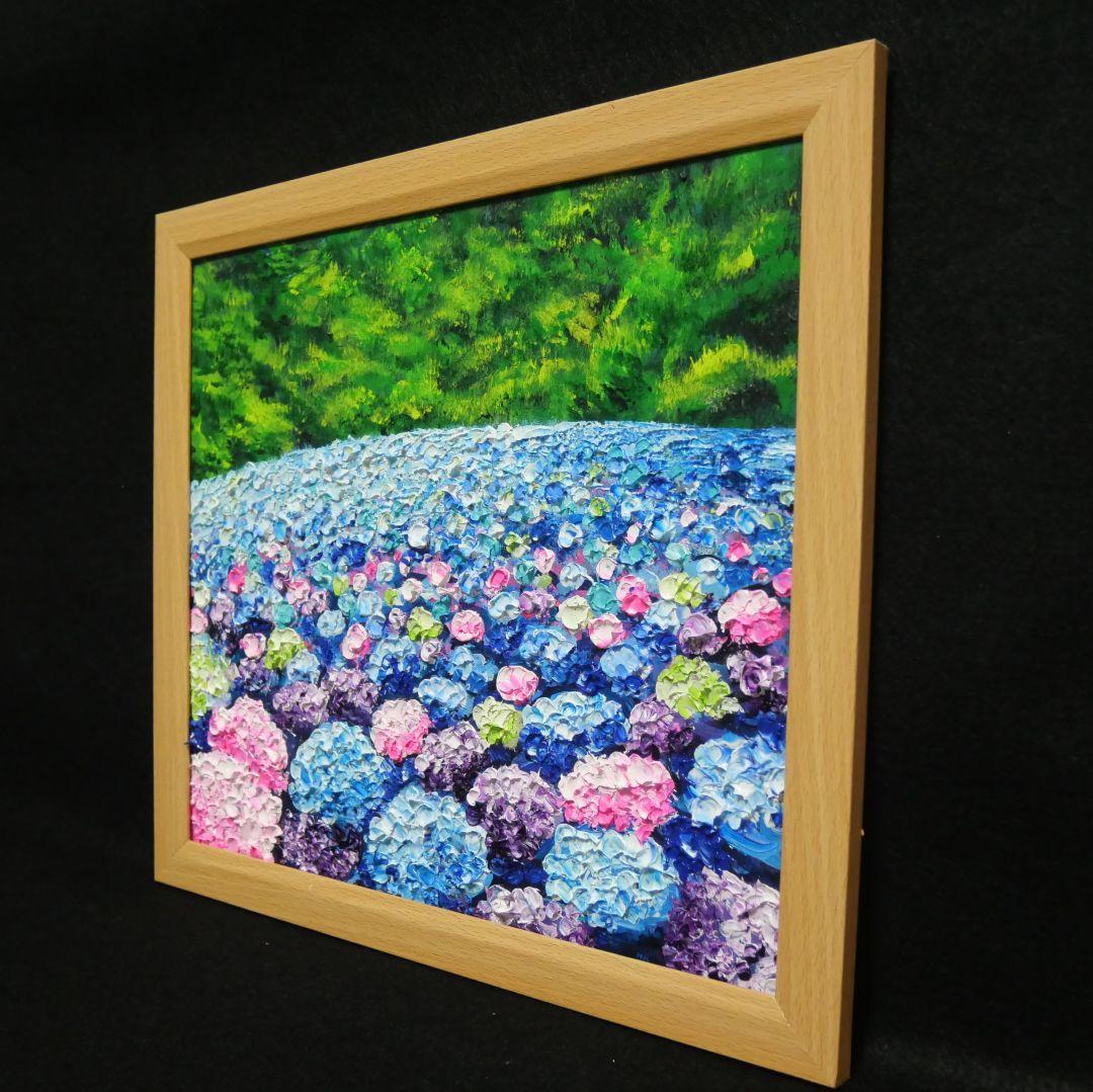 油絵 油彩 油彩画 絵画 絵【紫陽花池】