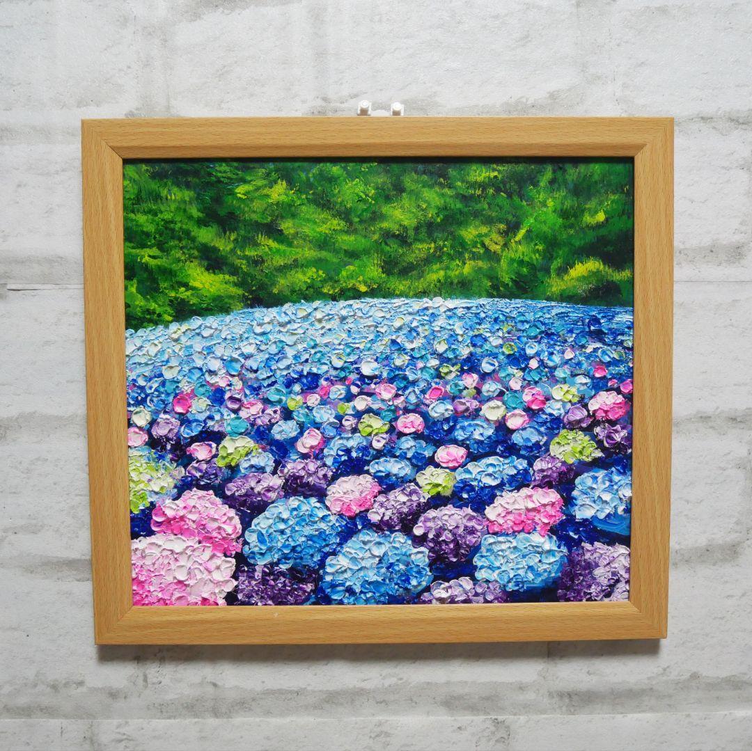 油絵 油彩 油彩画 絵画 絵【紫陽花池】
