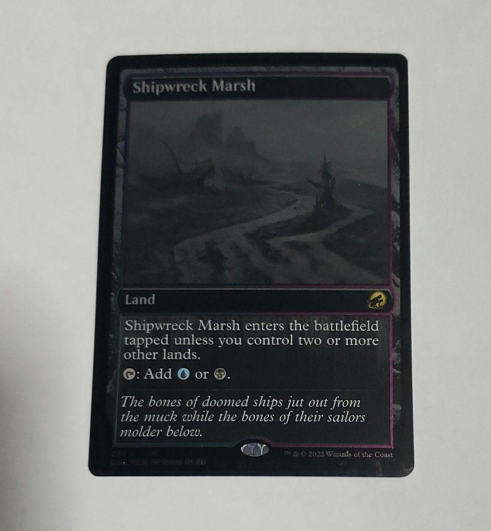MTG　難破船の湿地　銀幕FOIL　英語　4枚セット