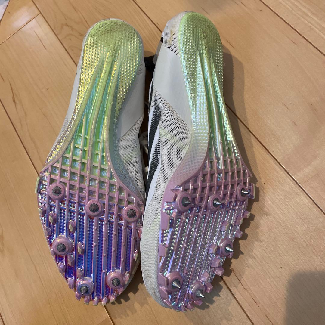 adizero スパイクシューズ ホワイト/ブラック