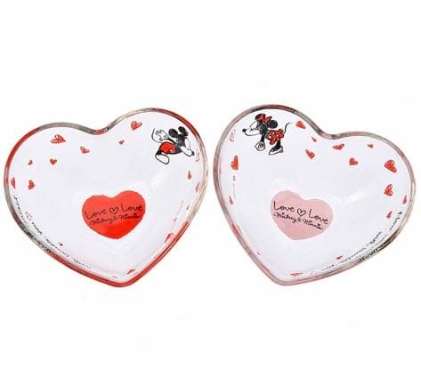 新品☆Disney ディズニー ミッキー&ミニー ハート型食器セット