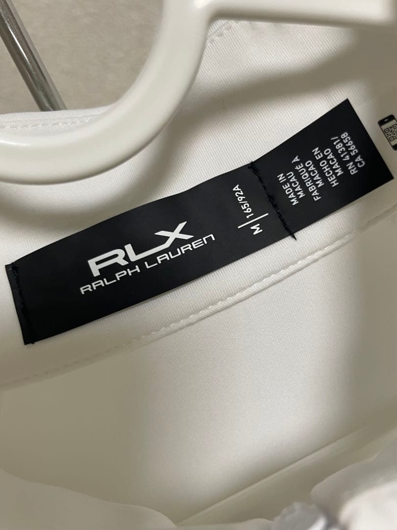 【美品】　RLX ホワイト　ハーフジップ　長袖シャツ