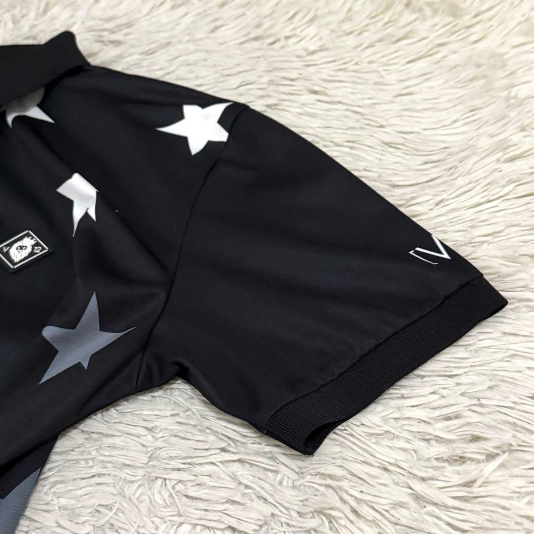 新品同様　V12　GRADATION STAR POLO　星柄　ポロシャツ　XL