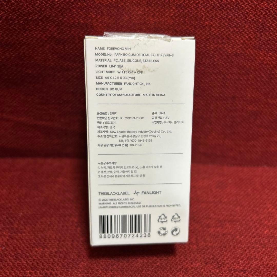 パクボゴム ボゴミ FOREVONG フォレボン ミニ キーリング ペンライト