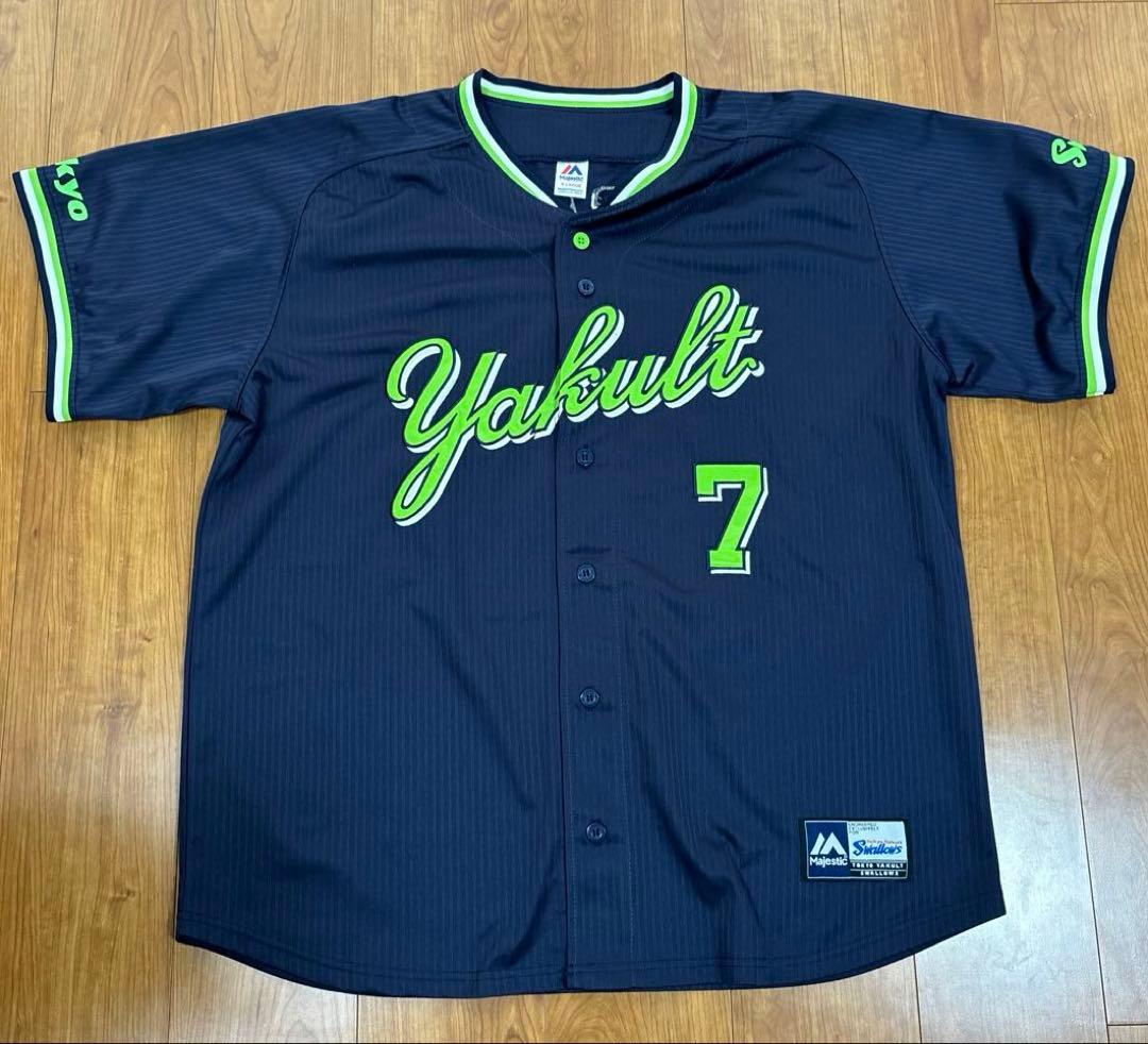 【美品】長岡秀樹　東京ヤクルトスワローズ　公式レプリカユニフォーム　XLサイズ