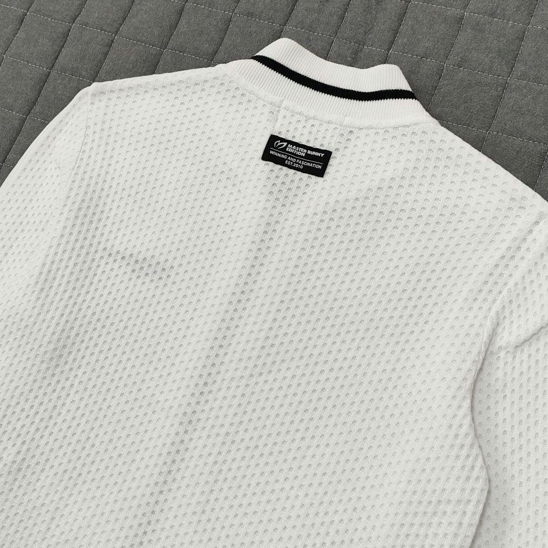 マスターバニーエディション　ジップジャケット　ブルゾン　メッシュ調生地　白色　0