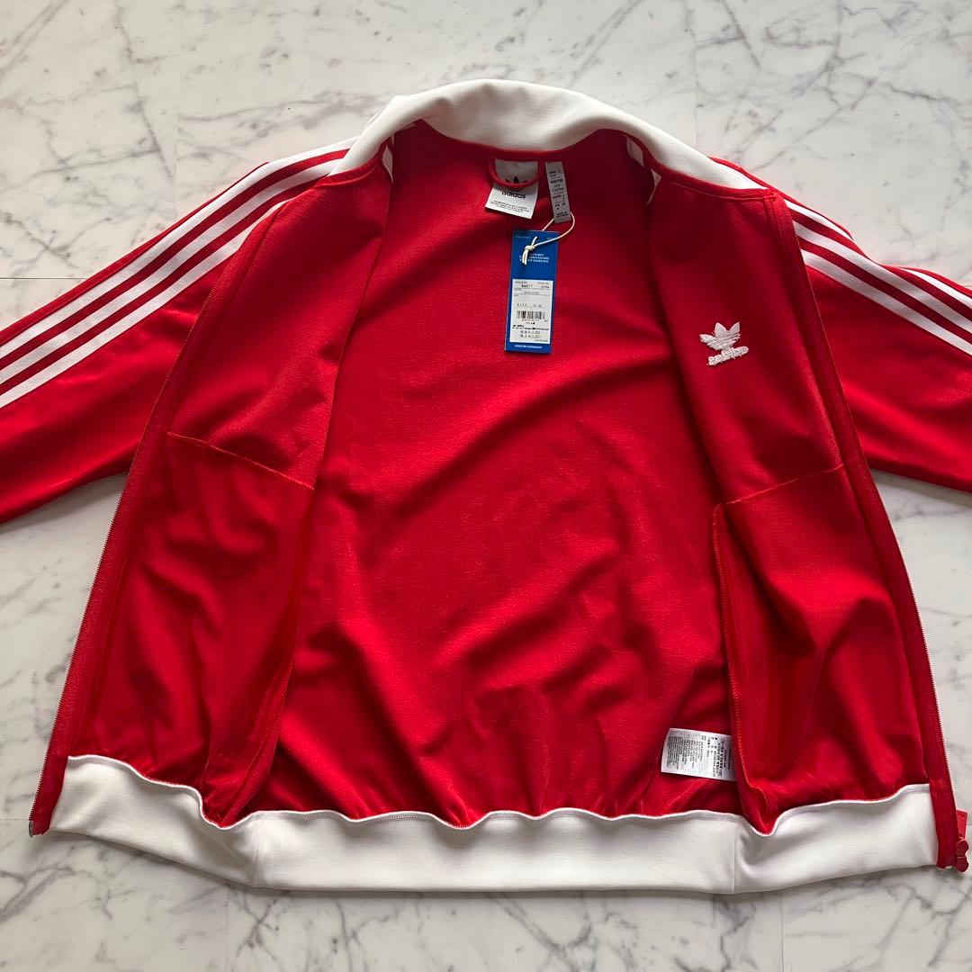 【タグ付き新品未使用】 adidas トラックジャケット ダブルジップ 赤 L