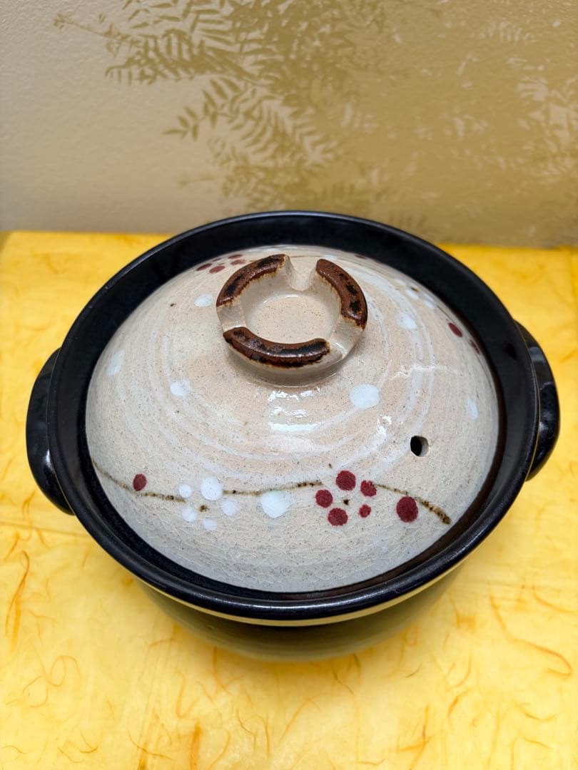 たち吉 ごはん鍋 土鍋 二合炊き しだれ梅 日本製 未使用品
