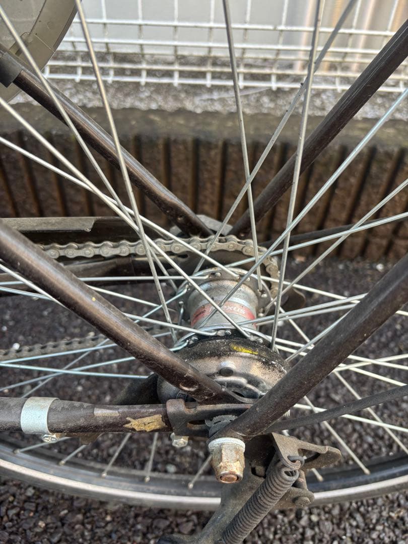 電動アシスト自転車 ブラウン 前カゴ付き メルレット ブラウン