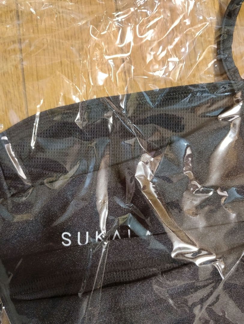 新品未開封SUKALA シャインストレッチアシンメトリーブラック タンクトップM