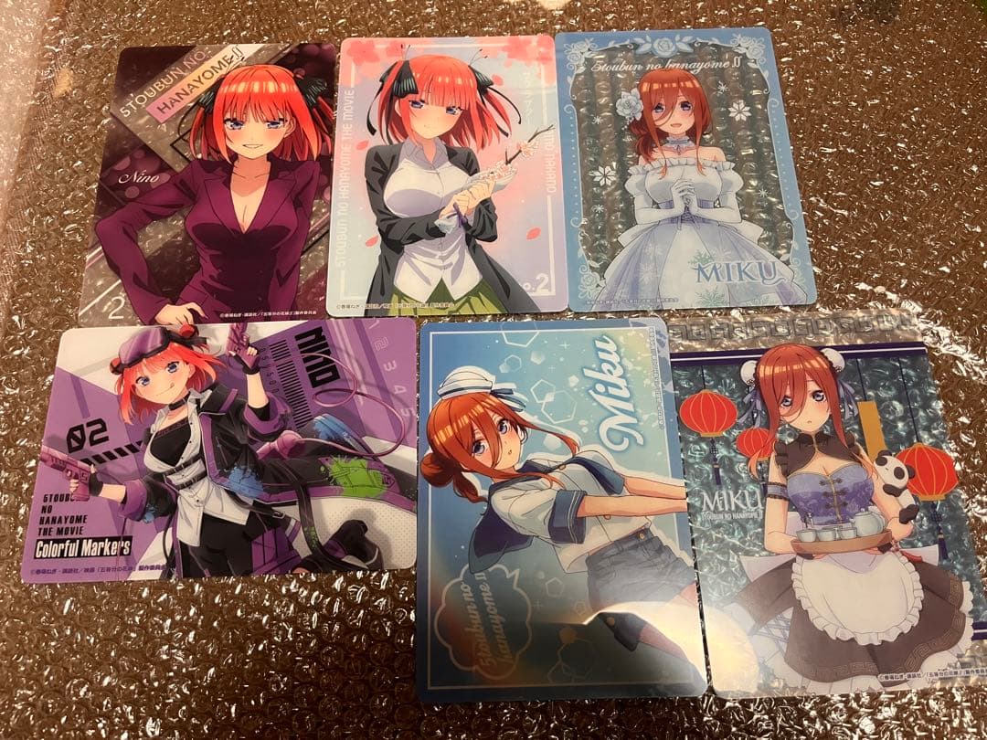 五等分の花嫁 一花二乃三玖四葉五月 カード 缶バッジ アクリルボード 計175点