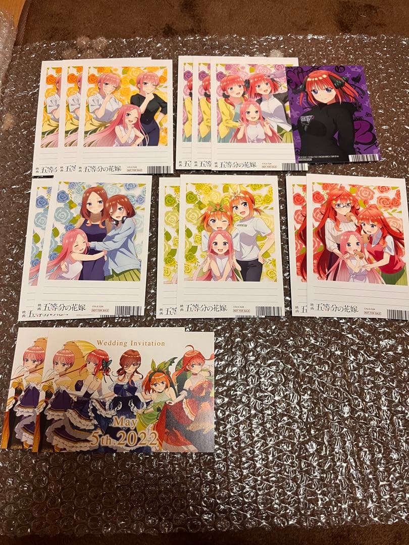 五等分の花嫁 一花二乃三玖四葉五月 カード 缶バッジ アクリルボード 計175点