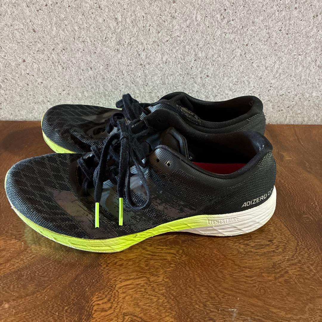 adidas 陸上用シューズ ブラック/グリーン　26cm