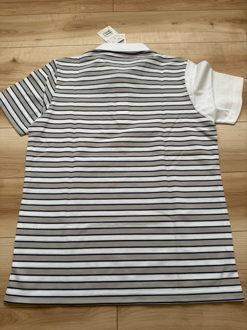 LANVIN SPORT ストライプポロシャツ ゴルフウェア Lサイズ メンズ