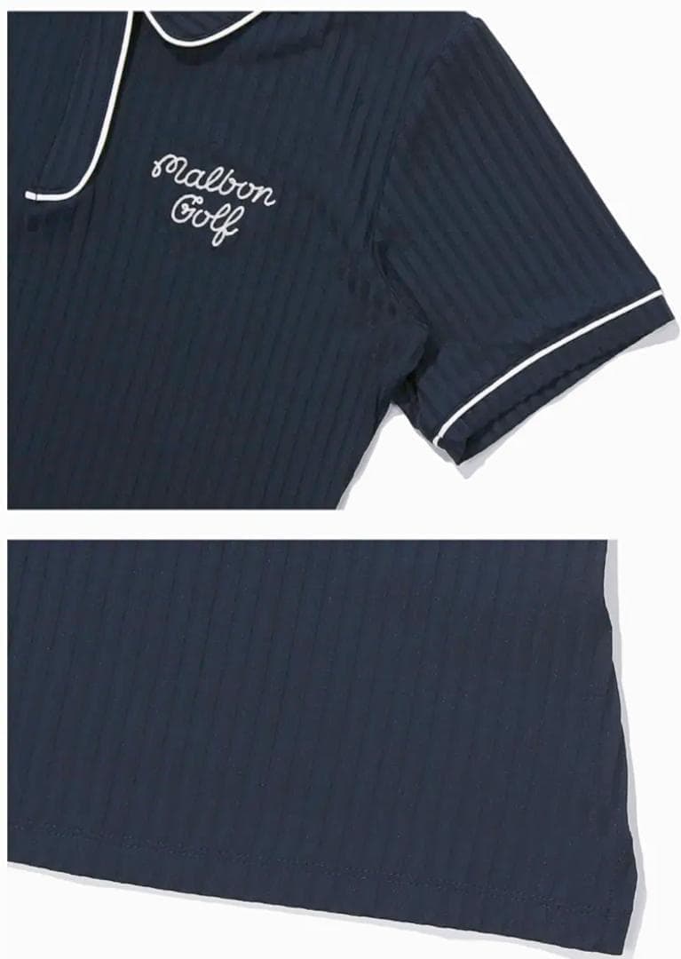 マルボンゴルフ Malbon Golf レディース ハーフジップ ポロシャツ