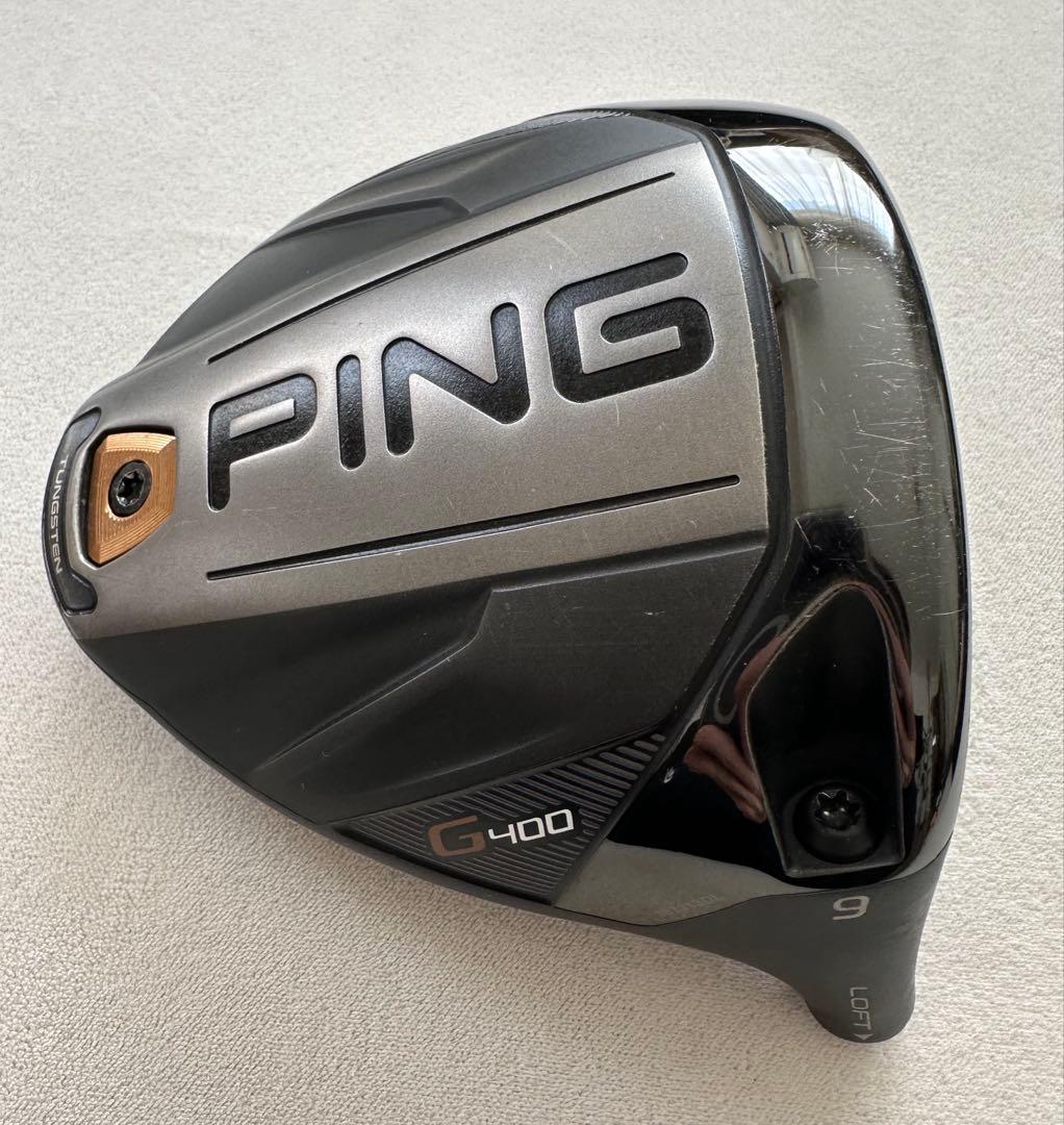 名器　PING G400 ドライバー 9度 ヘッドのみ、ヘッドカバー付き